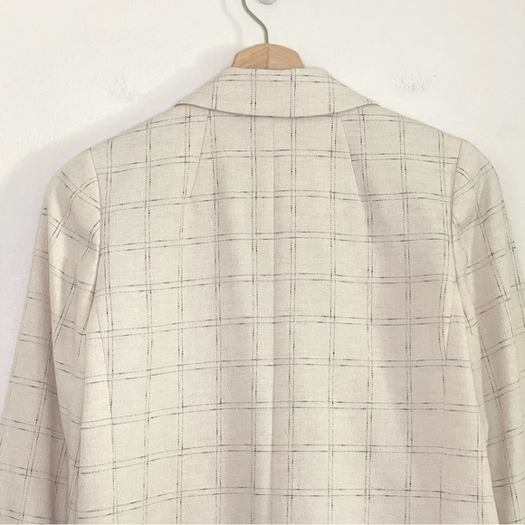 NEW Madewell Caldwell Double Breasted Blazer Ghent Plaid Windowpane Ivory XS - Picture 9 of 16